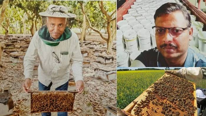 Aatmanand Singh, a graduate, hails from a family with a rich tradition of beekeeping.