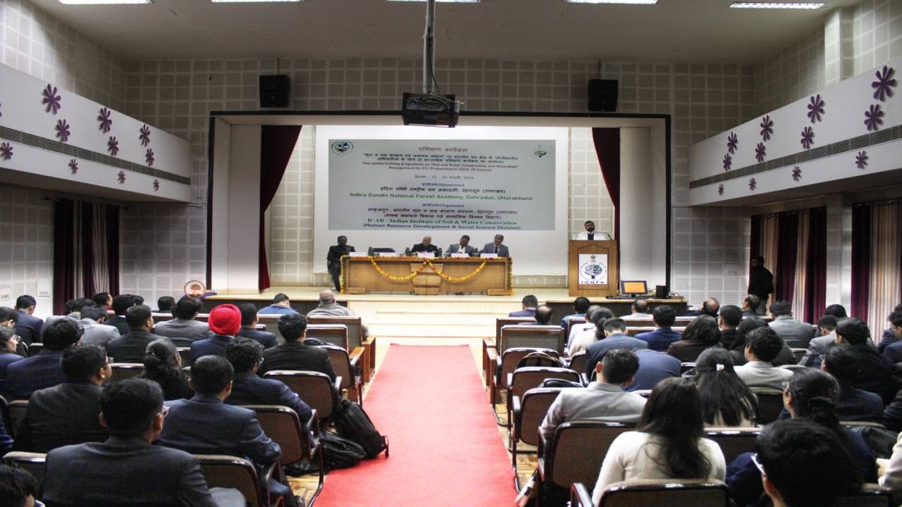 . The training program, focused on Soil-Water Conservation and Watershed Management. (Picture Courtesy: ICAR-IISWC Dehradun/X)