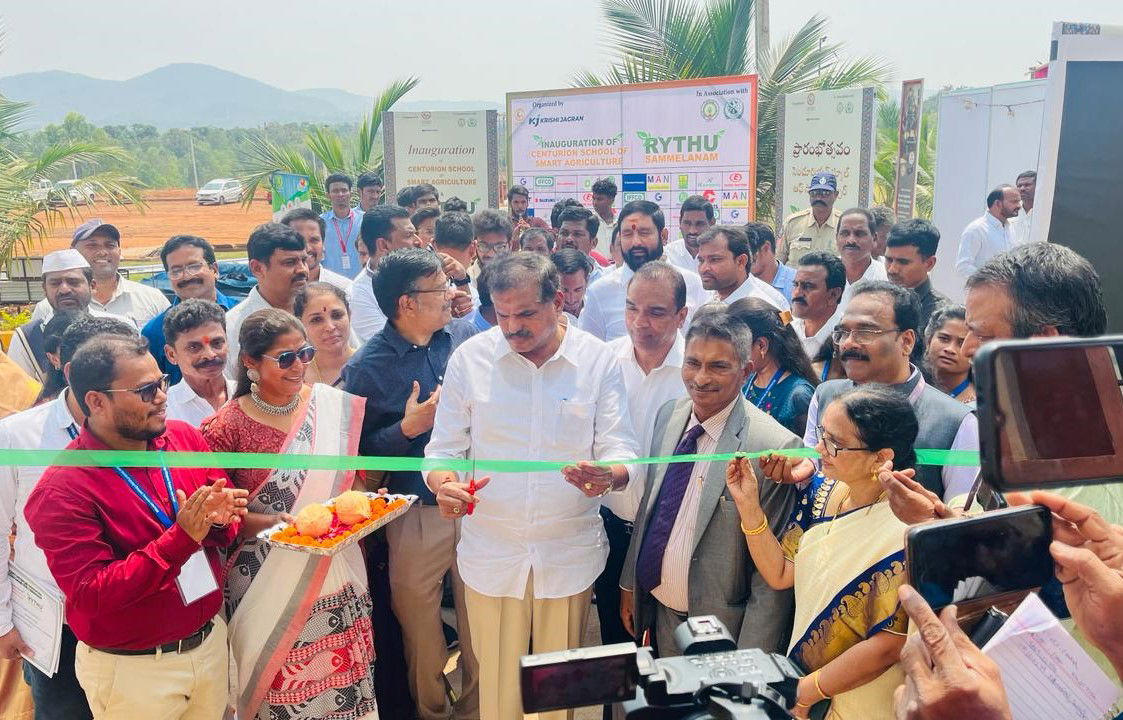 Andhra Pradesh's Education Minister, Botsa Satyanarayana during Ribbon Cutting Ceremony