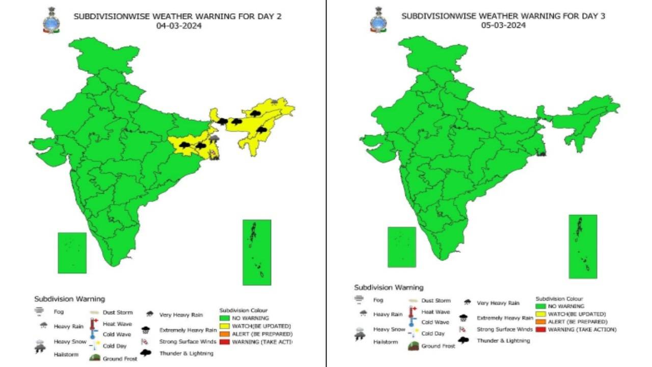 The IMD predicts rainfall and snowfall, accompanied by thunderstorms and lightning, across Jammu-Kashmir-Ladakh-Gilgit-Baltistan-Muzaffarabad, Himachal Pradesh, and Uttarakhand. (Picture Courtesy: internal.imd.gov.in)