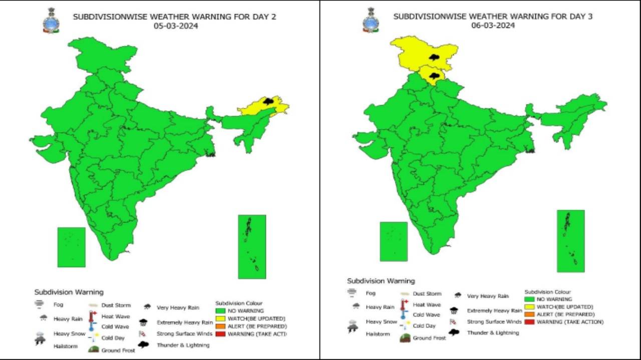 A fresh Western Disturbance is anticipated to make its presence felt in the Western Himalayan Region starting tonight. (Picture Courtesy: internal.imd.gov.in)