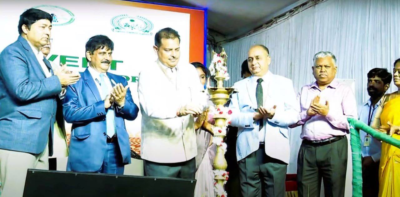 Lamp lighting ceremony at Curtain Raiser Event of Golden Jubilee Celebration of KVKs (KVK Puducherry)