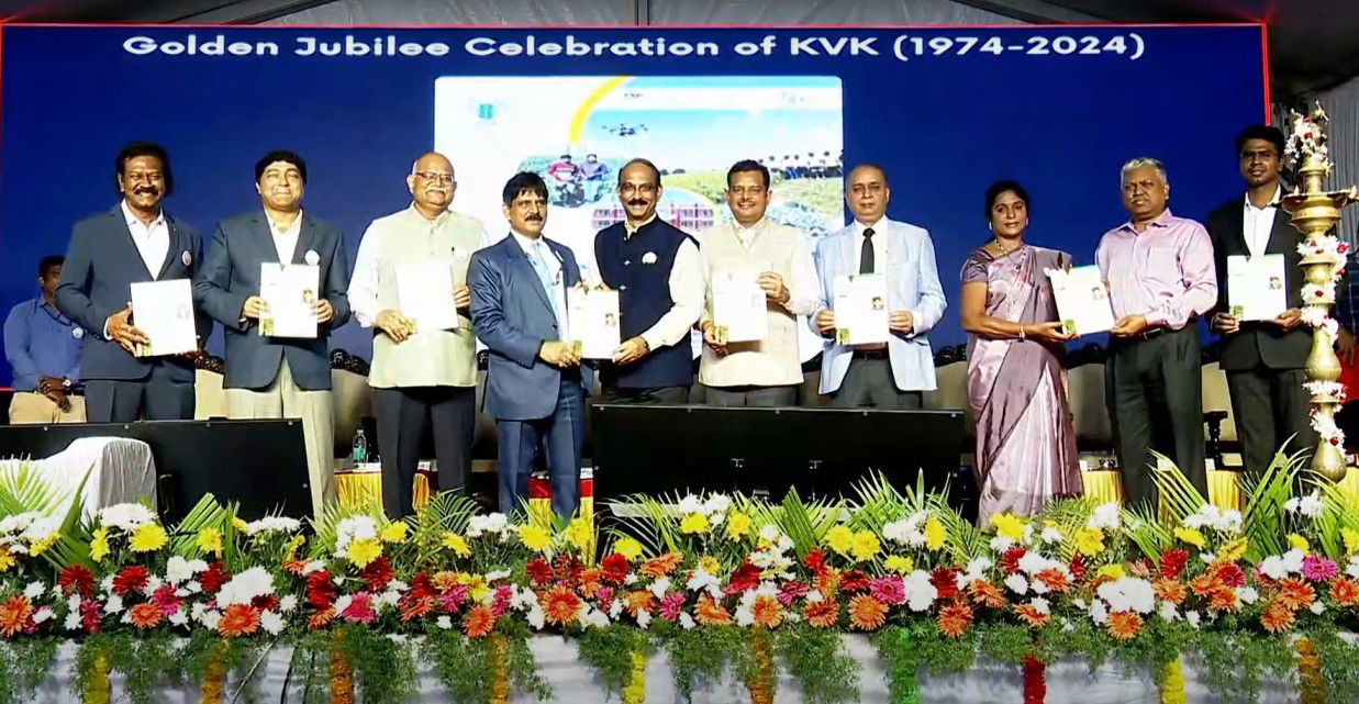 Dignitaries on the stage released the publications