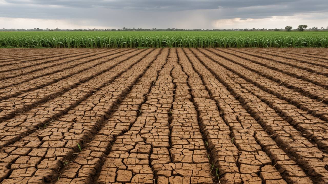 The interplay between climate change and agriculture manifests in various ways, from shifts in weather patterns to altered growing condition and more. (Picture Courtesy: Midjourney)