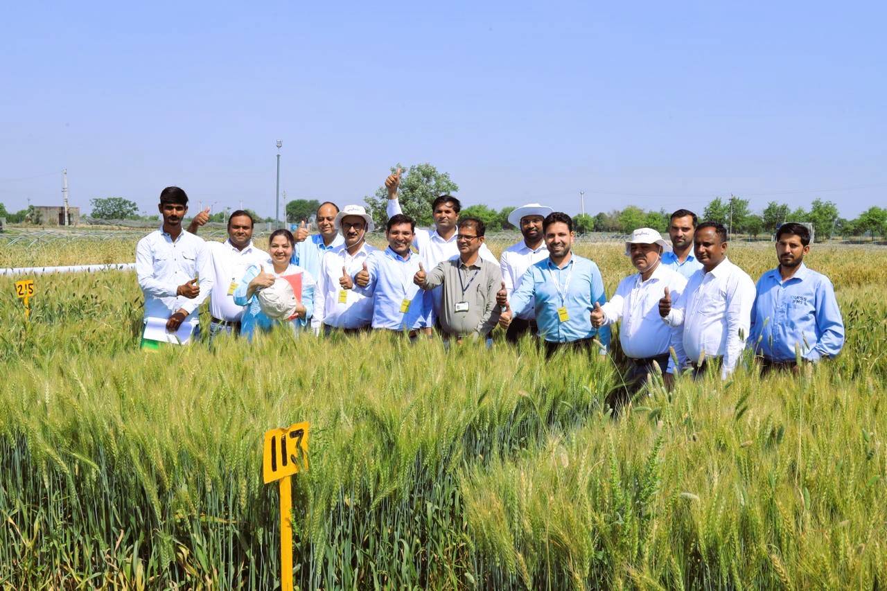 Syngenta India MD, Susheel Kumar with farmers at Integrated Beekeeping Development Center at Karna