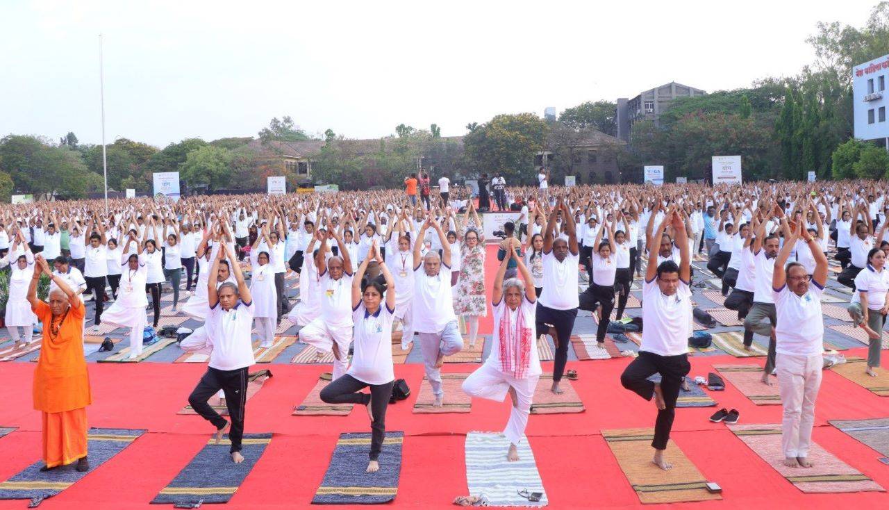 Yoga Mahotsav Marks 75-Day Countdown to International Day of Yoga 2024 in Pune (Photo Source: @moayush)