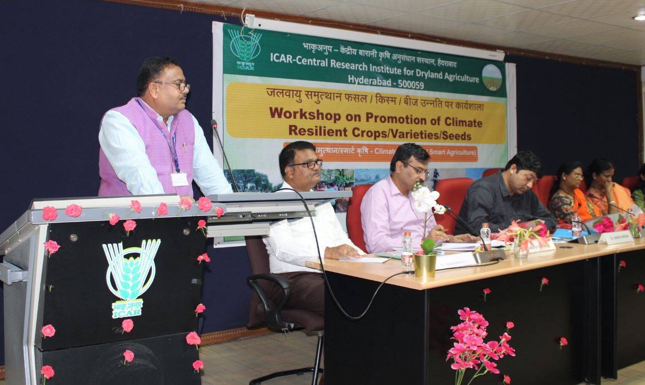 Workshop on Promotion of Climate Resilient Crops/Varieties/Seeds (Climate Resilient/Smart Agriculture) Held at ICAR-CRIDA