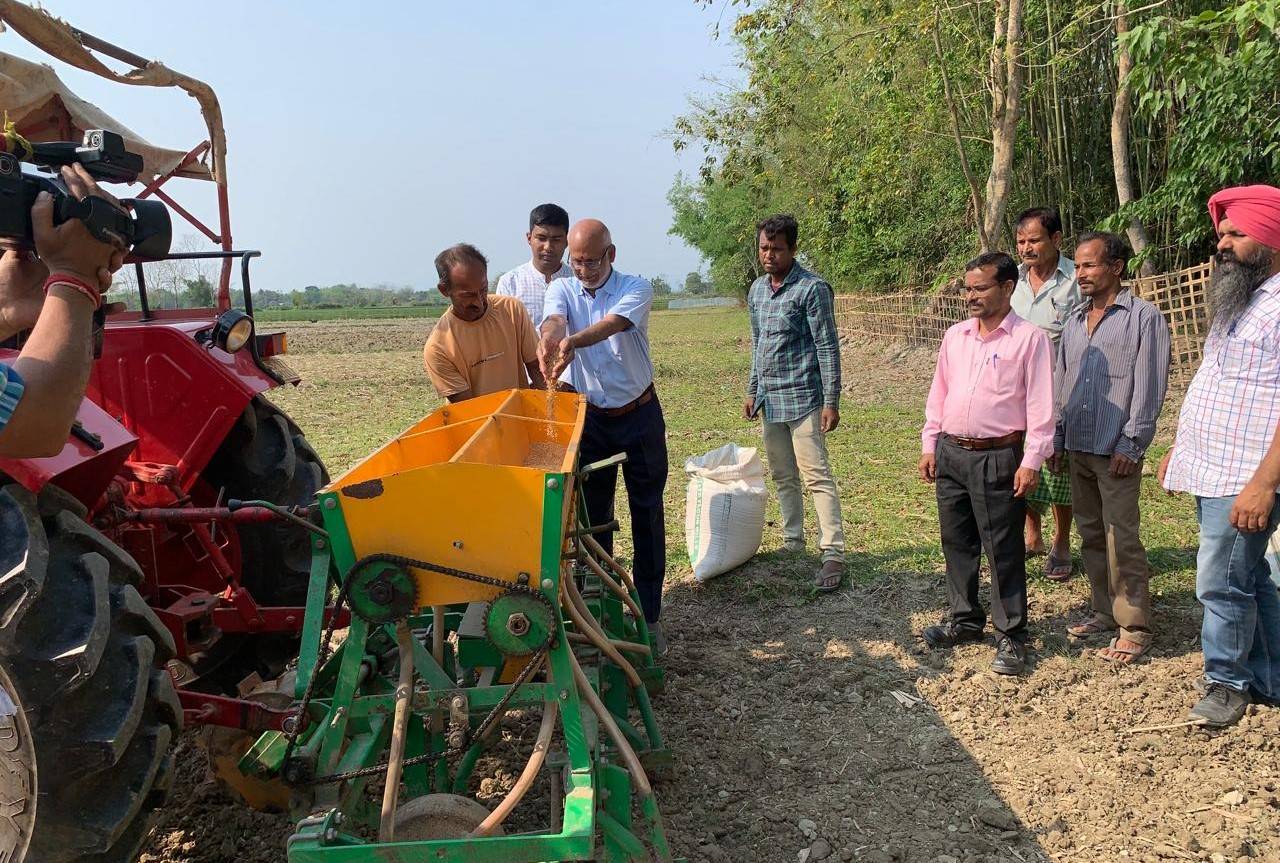 Awareness program primarily focused on Direct Seeded Rice cultivation, employing pre-germinated seeds and zero Seed cum Fertilizer Drill technology