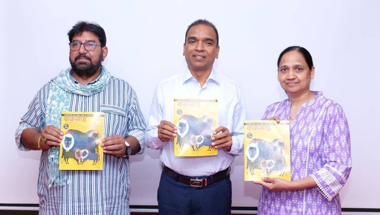 Dr Rajaram Tripathi along with Mr. MC Dominic, Founder & Editor-in-Chief and Mrs. Shiny Dominic, Managing Director at Krishi Jagran's office