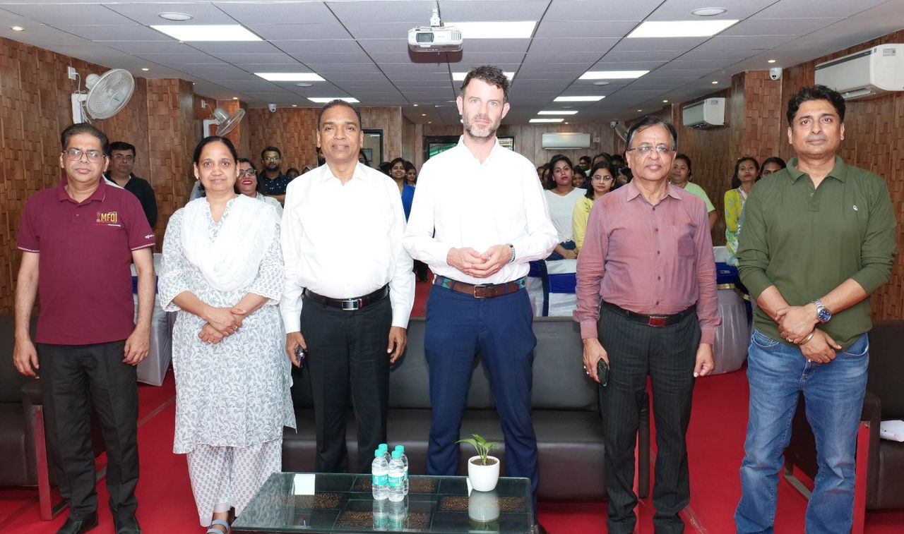 Sebastian Fuchs, German Embassy Spokesperson along with the Krishi Jagran Team