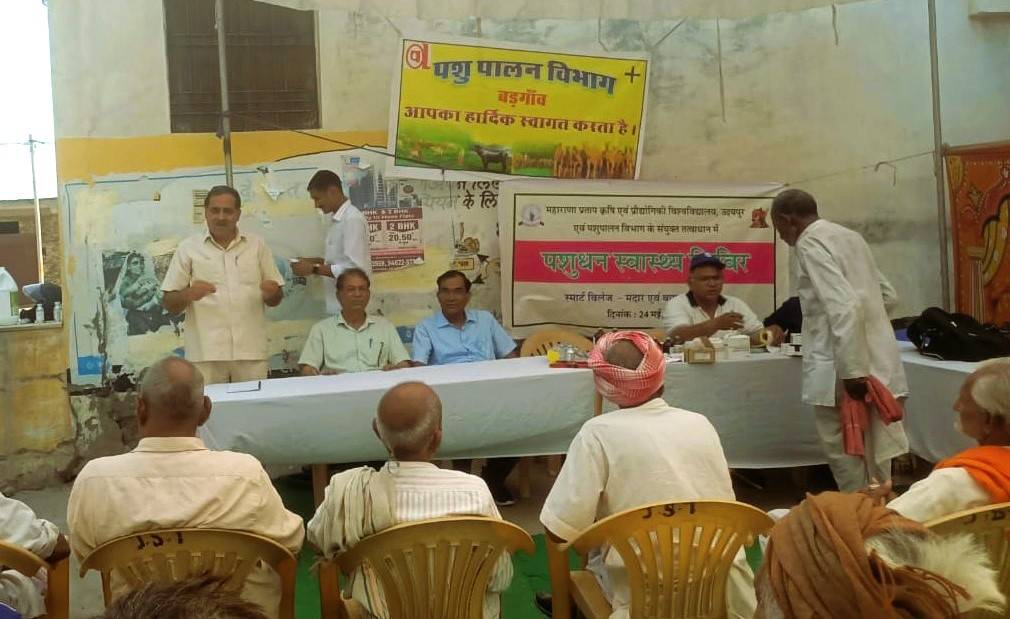 One-Day Livestock Health Camp Organized by MPUAT and Animal Husbandry Department, Udaipur