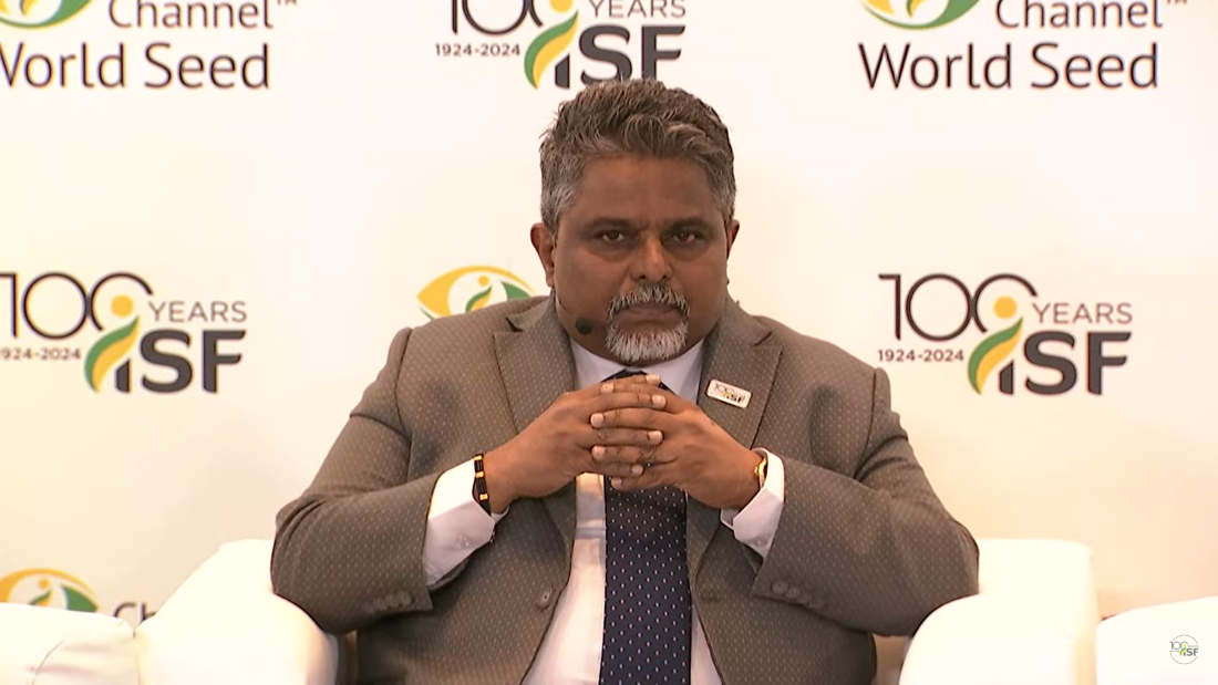 Arthur Santosh Attavar, Vice President of ISF and Chairman & Managing Director of Indo-American Hybrid Seeds (India) at ISF World Seed Congress 2024