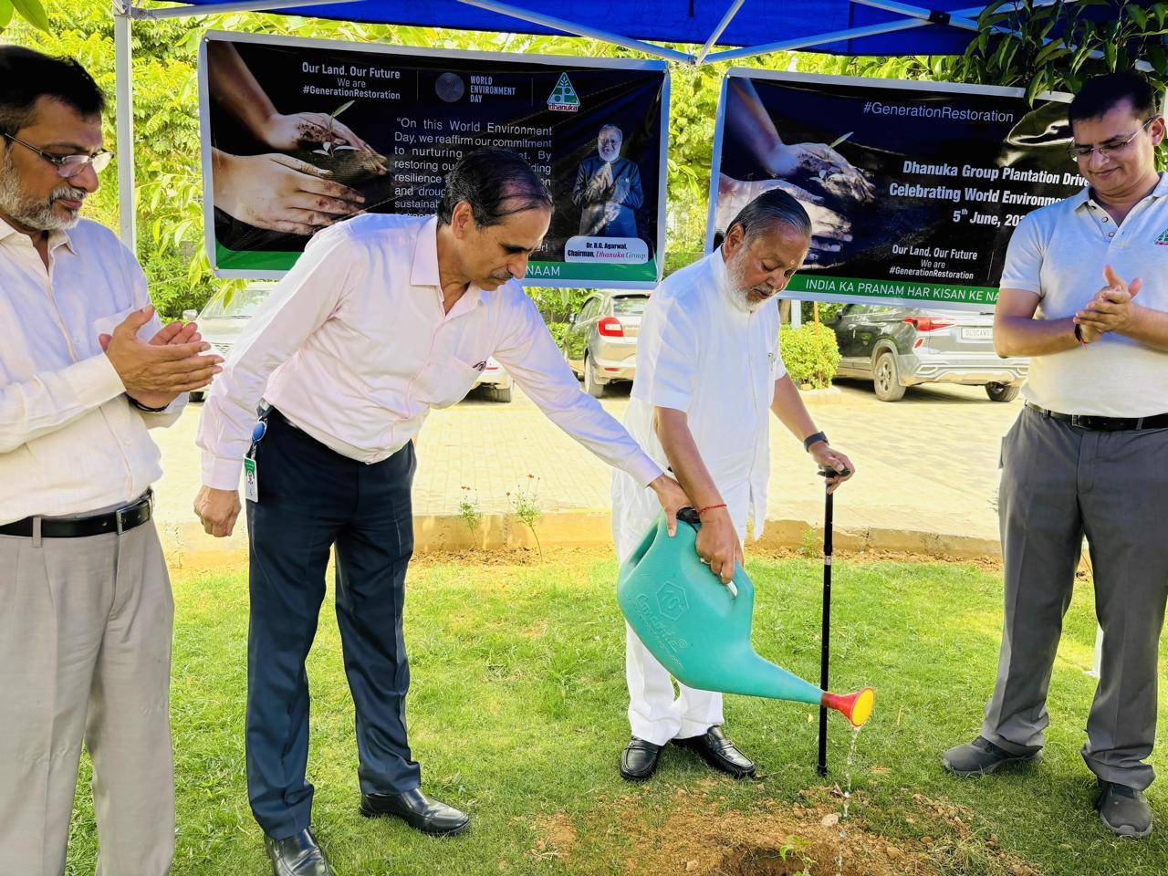 Esteemed dignitaries at the plantation initiative on the occasion of World Environment Day