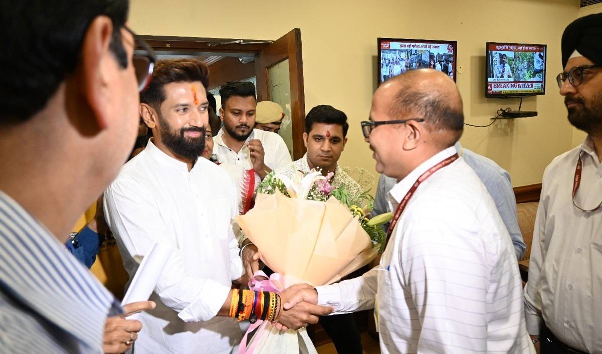 Chirag Paswan Assumes Charge as Union Minister for Food Processing Industries (Photo Source: @iChiragPaswan/X)