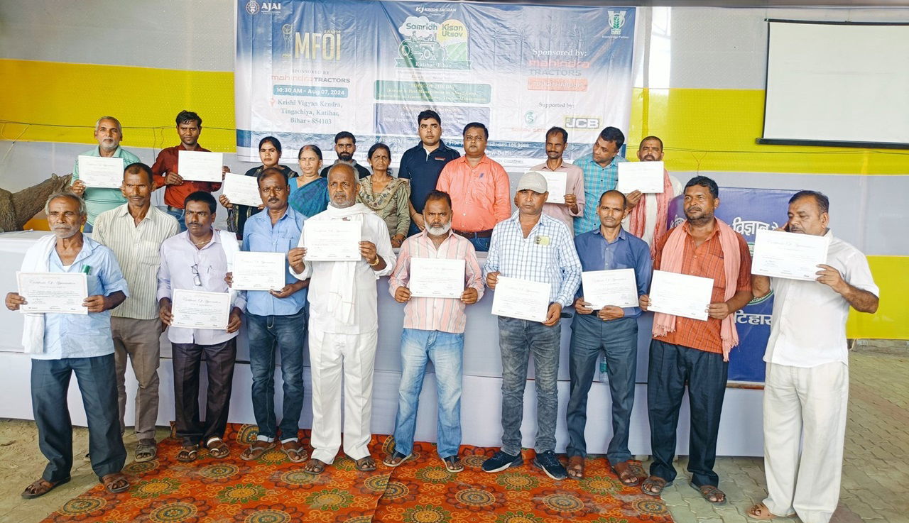 Progressive Farmers Receive Certification at MFOI Samridh Kisan Utsav in Katihar, Bihar