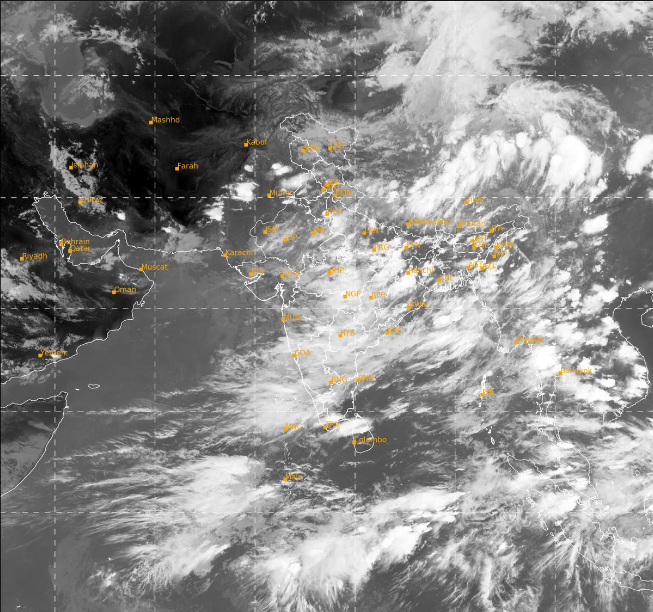 IMD's satellite image of Today's Weather                                                                                                                              Source: IMD Official Website