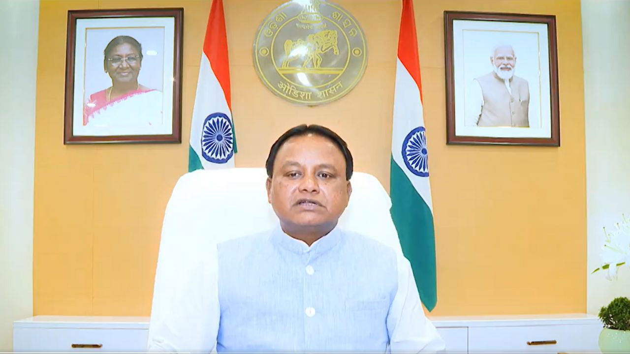 Odisha, Chief Minister Mohan Charan Majhi at his office